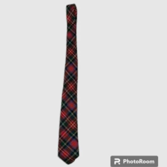 Tartan Tie Clan Stewart Royal Modern - Prince Charles Edward - 100% New Wool - Picture 3 of 4